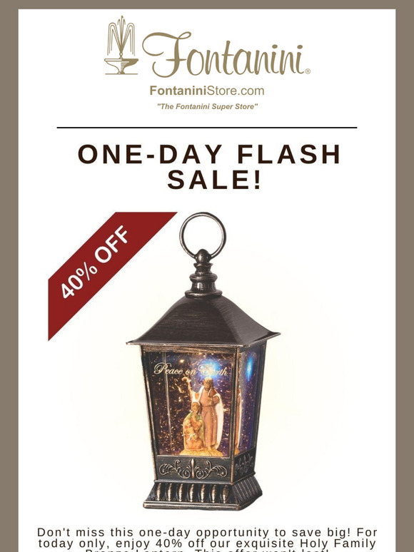 Flash Sale! 40% Off This Lantern for 24 Hours Only