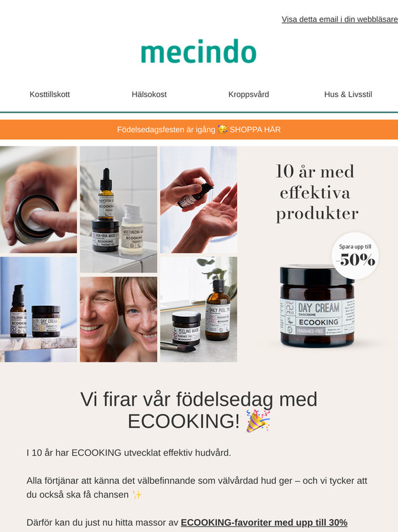 🎂 Födelsedagserbjudande: ECOOKING -30%