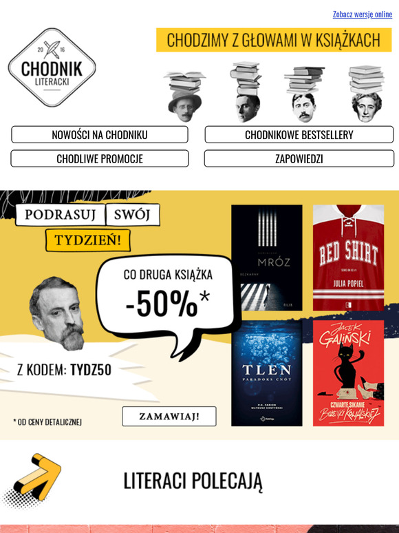 Podrasuj swój tydzień 💥 Co druga książka -50%! 📚