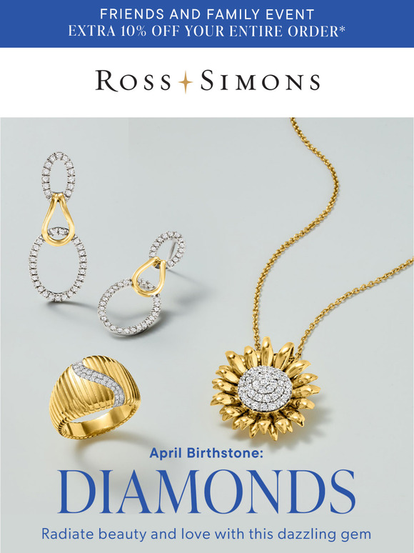 Celebrate April birthdays with an extra 10% off dazzling diamond jewelry
