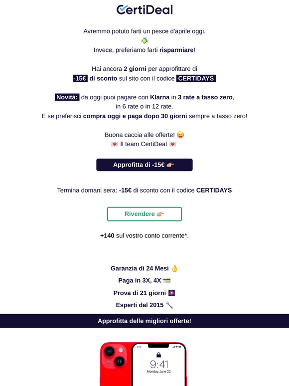 Questa email non è un pesce d'aprile ✉️