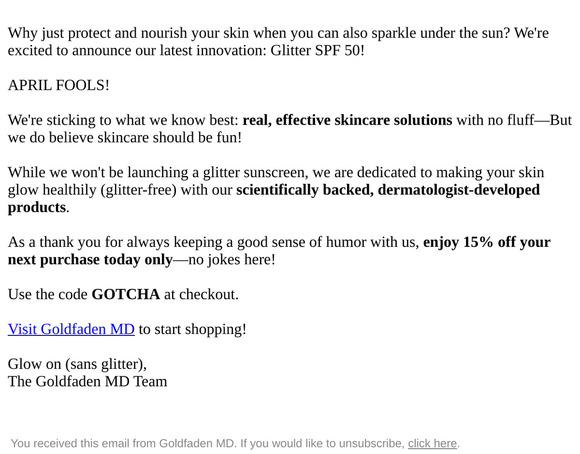 Something new from Goldfaden MD ✨