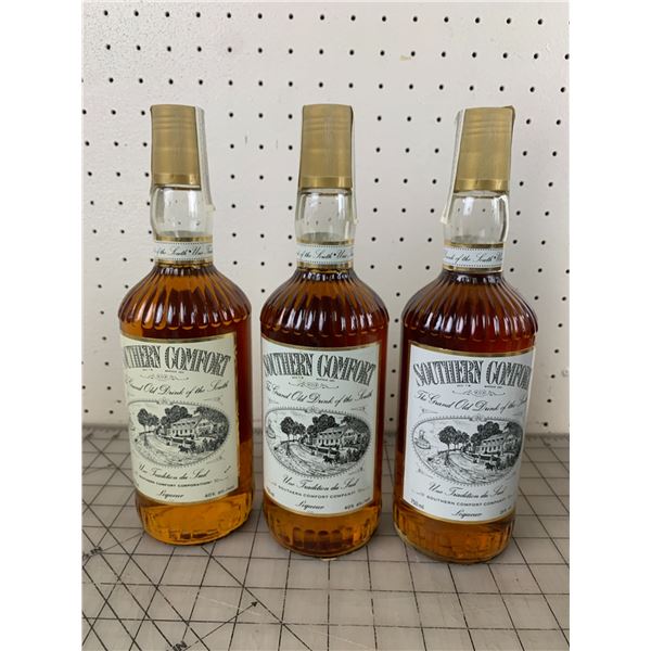 VINTAGE UNOPENED LOT OF 3 BOTTLES OF SOUTHERN COMFORT