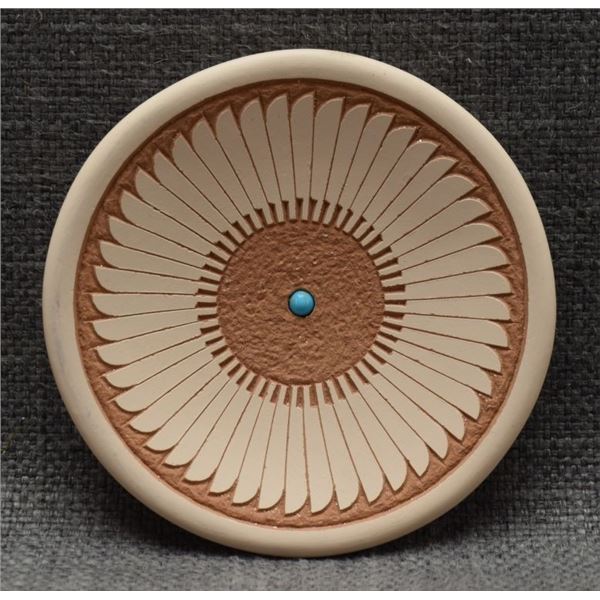 SAN ILDEFONSO POTTERY PLATE (JOHN GONZALES)