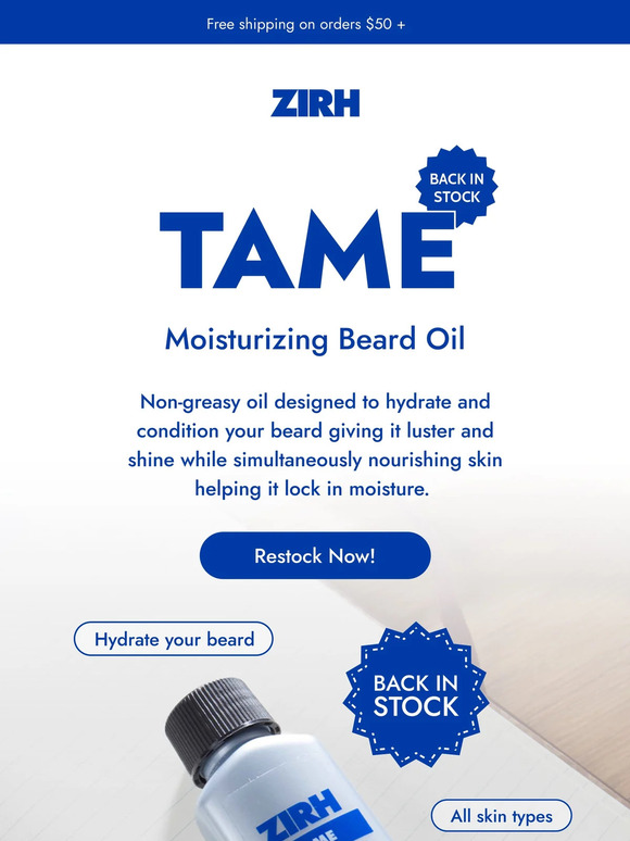 BACK IN STOCK: Our best-selling beard oil is back!