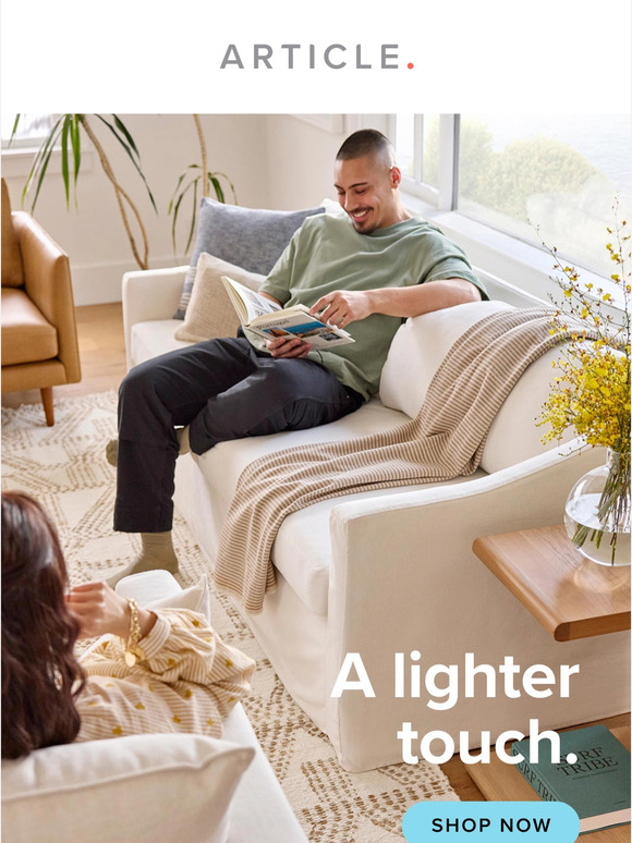 Light styles: Think removable slipcovers and natural oak