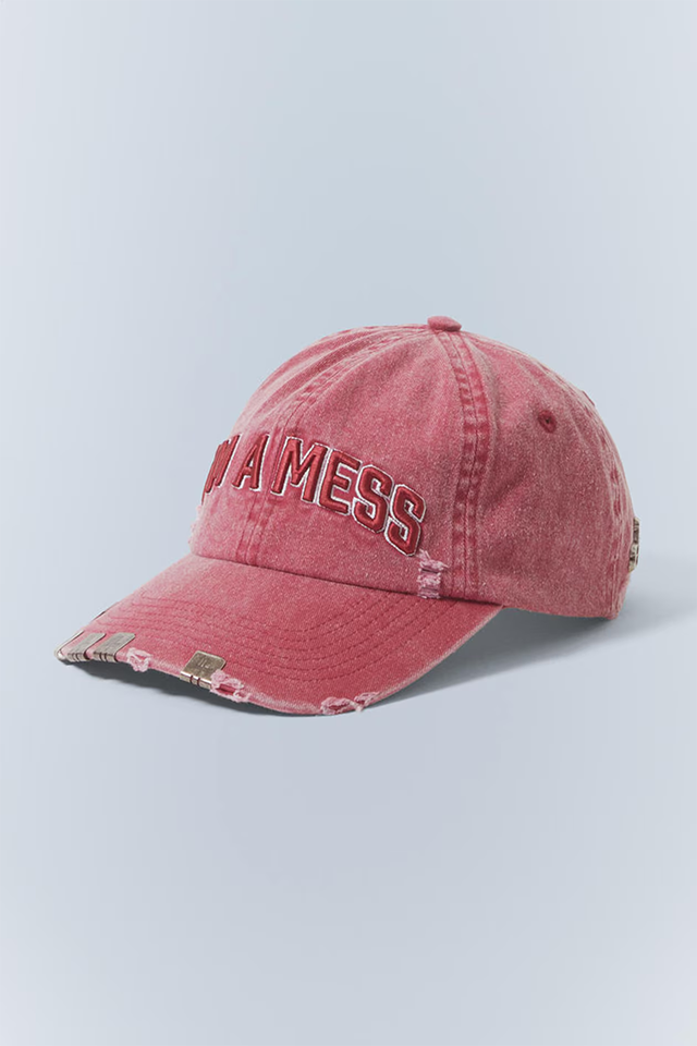 CM X LB RED SUN-FADED UNISEX BASEBALL CAP