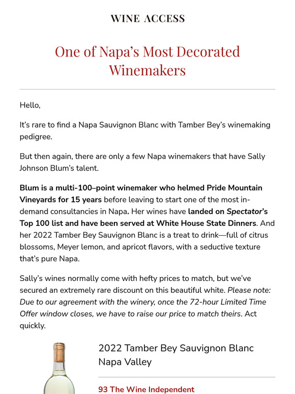 Ex-Pride Winemaker’s Brilliant Sauv Blanc—41% Off