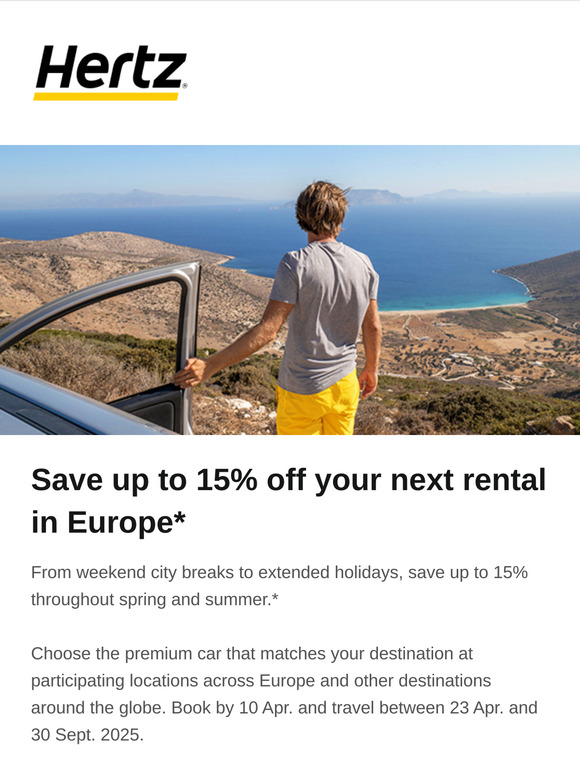 Inside: Savings on your next rental in Europe