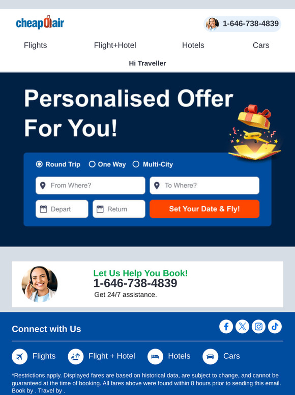 ✈  Discover Great Low Fares Today!
