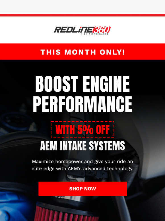 Limited Time: 5% OFF AEM Intake Systems!