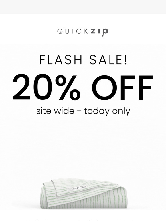 FLASH SALE! Save 20% today only 🤩