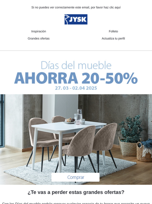 ¡No te pierdas los Días del mueble! ⏳