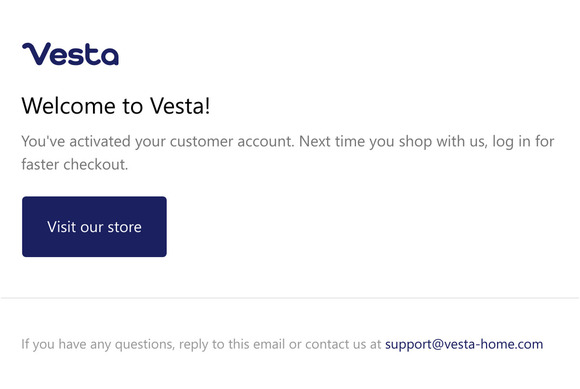 Customer account confirmation