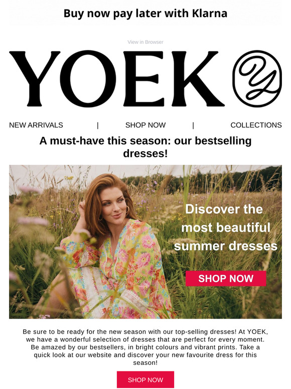 🌸 Discover the must-have dresses for this season at YOEK!