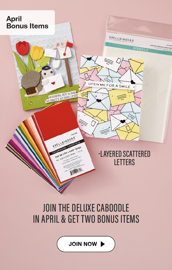 Spellbinders рџ њ A Double Bonus In April Deluxe Caboodle Milled
