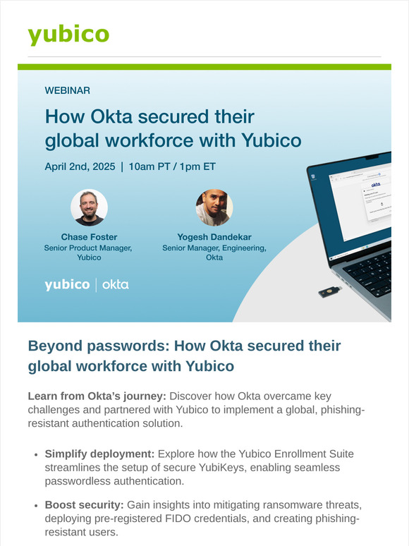 Last chance: Register for our upcoming webinar with Okta on April 2nd