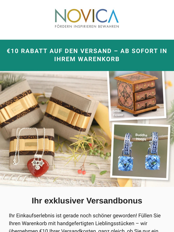 Ab Heute: Sparen Sie €10 auf den Versand