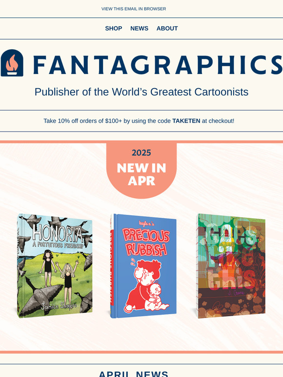 Fantagraphics April Newsletter