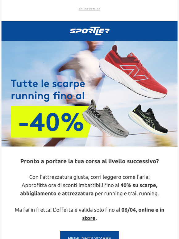 Running & Trail fino al -40% 🏃