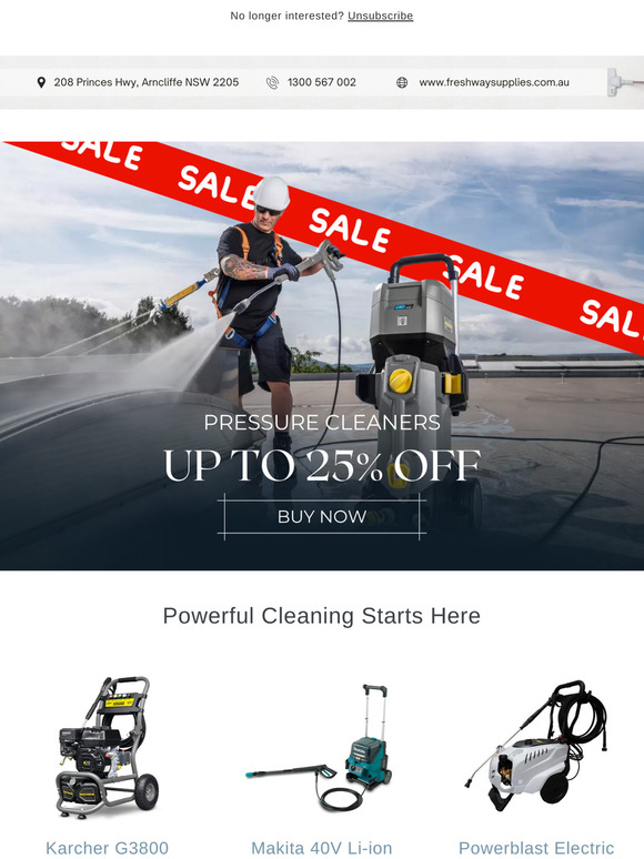 Up to 15% Off Pressure Washers – Limited Time