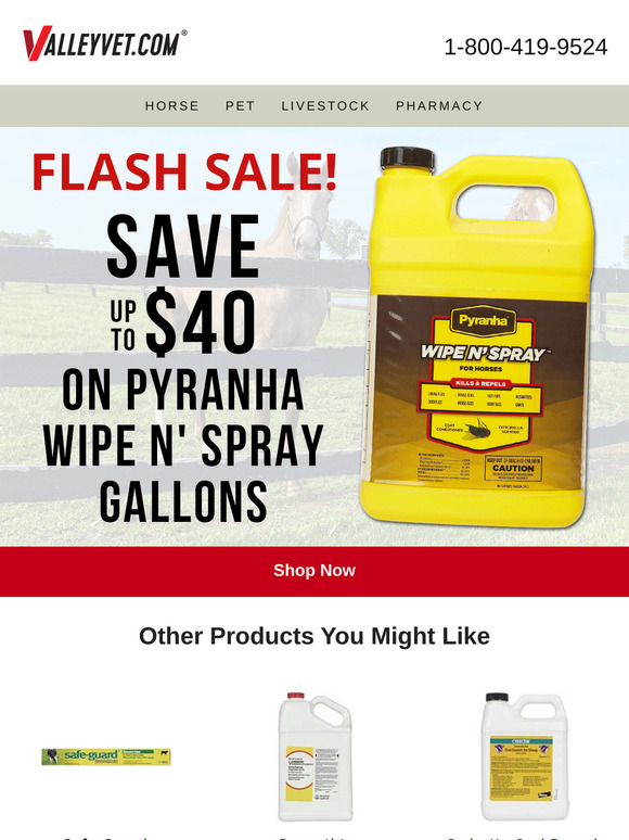 Flash Sale! Pyranha Wipe N' Spray!