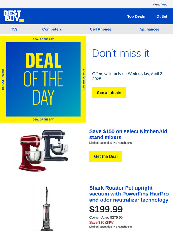 Today only: Save $150 on select KitchenAid stand mixers, plus more