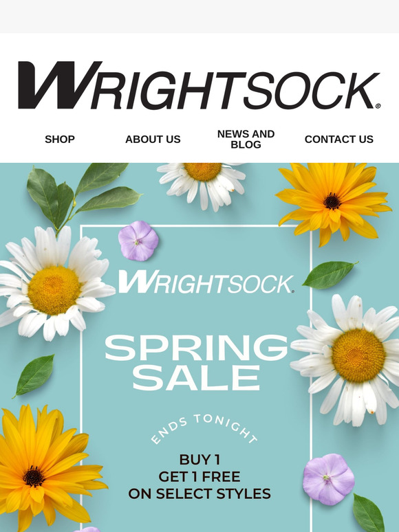 Last Day for Wrightsock's Buy One, Get One Free deal