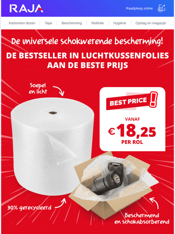 Probeer onze bestseller in luchtkussenfolies aan de beste prijs