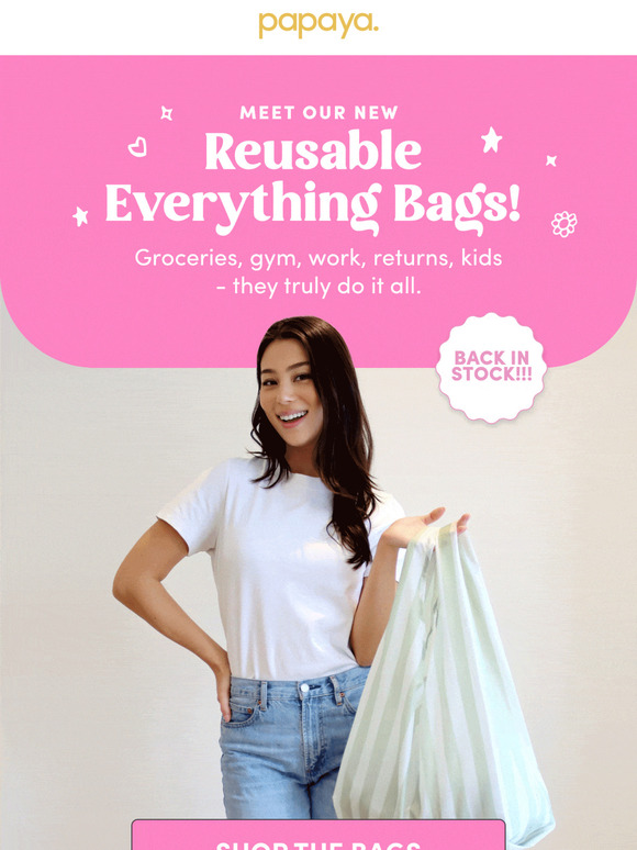BACK IN STOCK: Reusable Everything Bags 💛