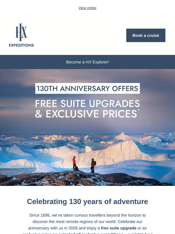 Free suite upgrade: Join our 130-year celebration