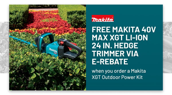 Free Makita 40V Max XGT 24 in. Hedge Trimmer (Tool Only)