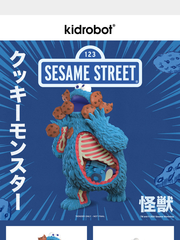 NEW Cookie Monster Kaiju Art Figure 🍪
