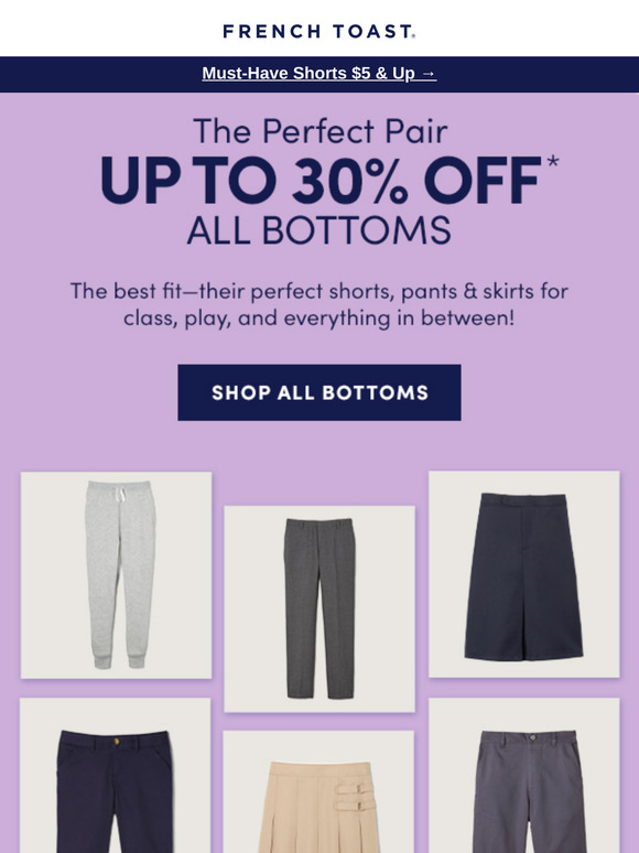 Hey —, shorts starting at $5 won't last
