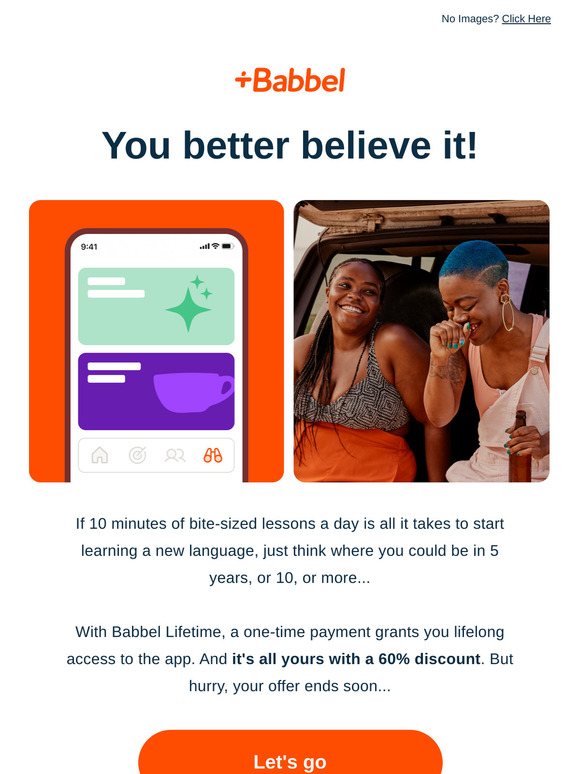Don't let 60% off Babbel Lifetime pass you by ⏳