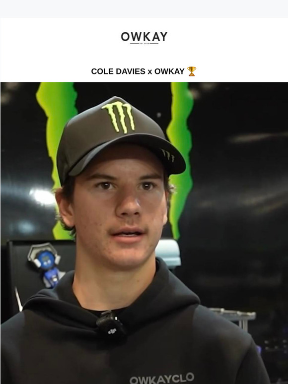 Cole Davies spotted wearing Owkay 🏆