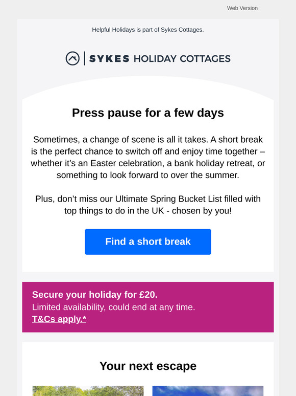 Enjoy the sunshine with a short break ☀️