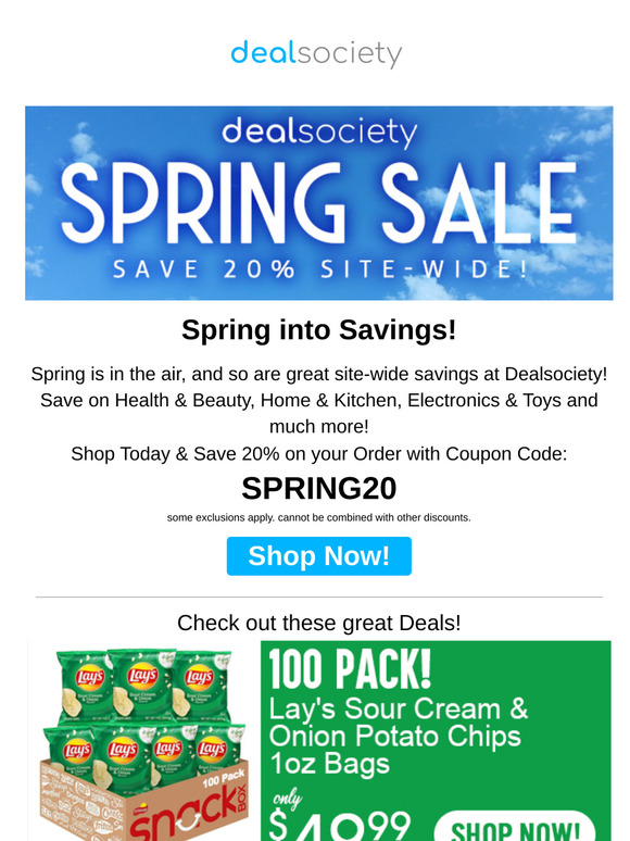 Spring into 20% Site-Wide Savings Today!