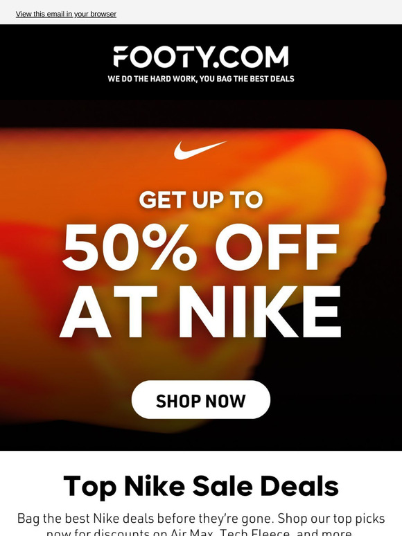 LAST CHANCE: Up to 50% OFF at Nike 🚨