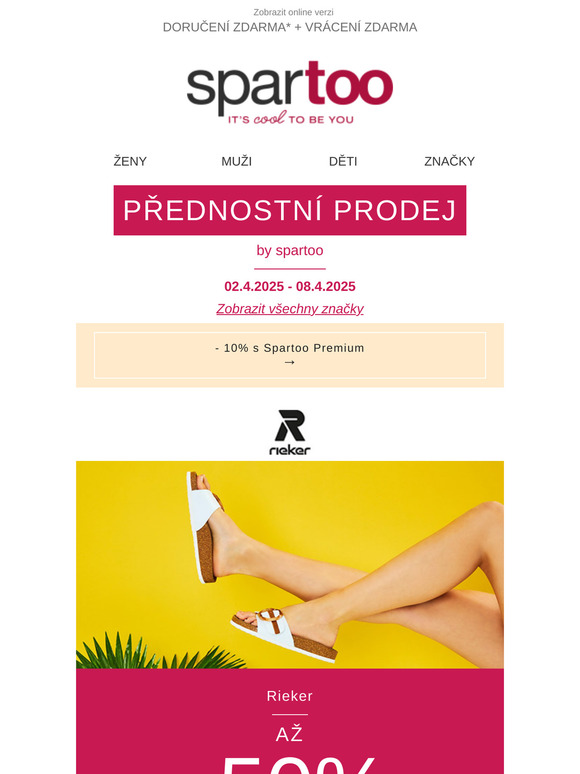 Toto nesmíte propásnout!✨ Až -50% sleva na , Liu Jo, Ipanema, Tann's a Rieker s doručením zdarma