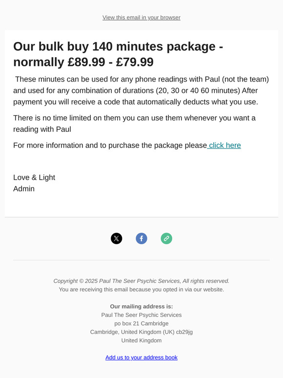 Get 140 minutes - last few