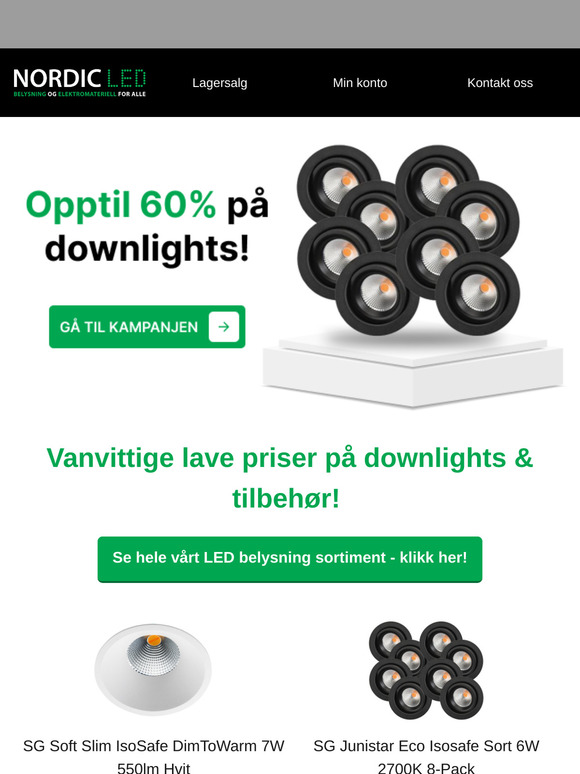 [SALG] Spar opptil 60% på downlights! 🔥