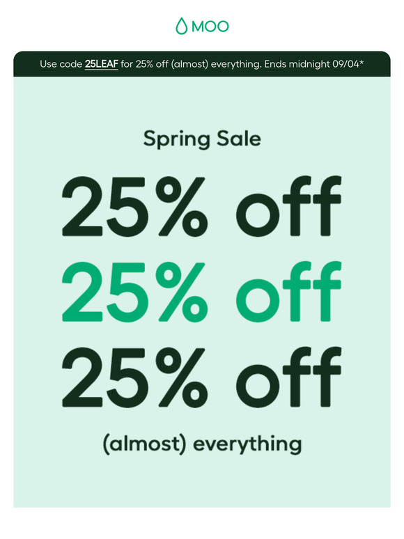 Get 25% off right now! 🎉