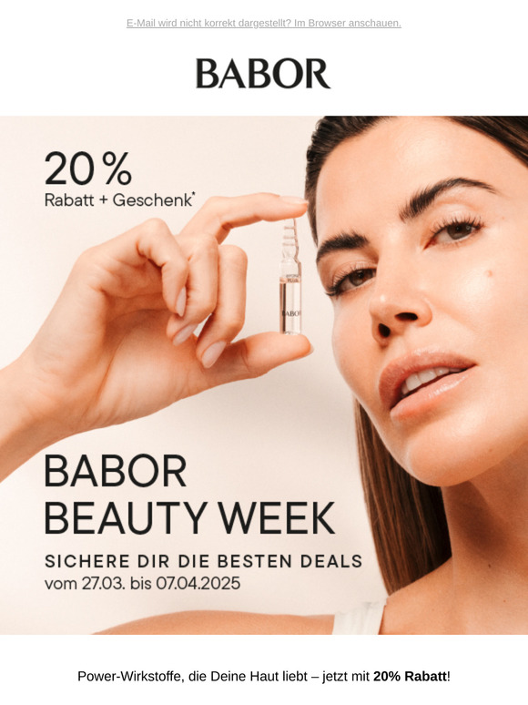 BABOR BEAUTY WEEK: 20% auf Deine Lieblinge! 💥