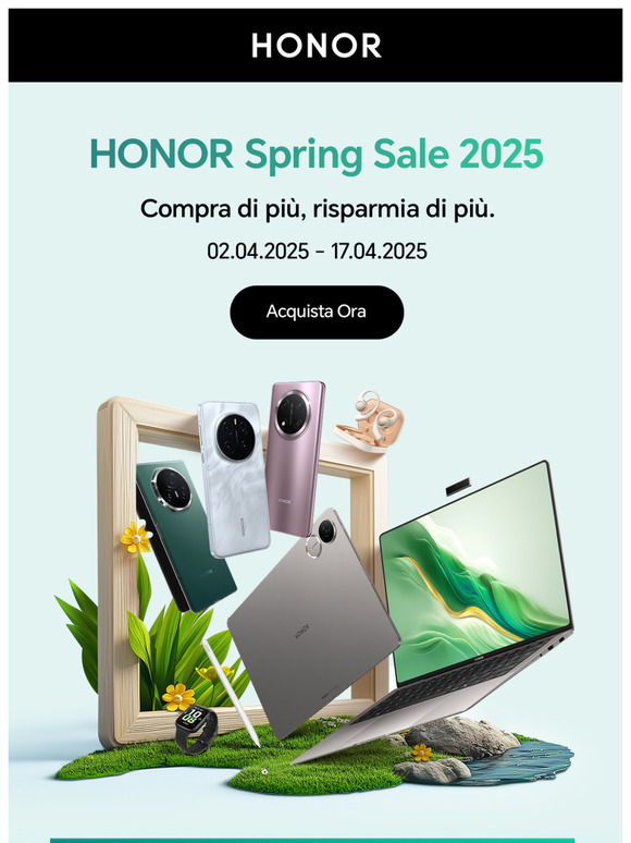 Primavera in arrivo! Sconti esclusivi sui prodotti HONOR!