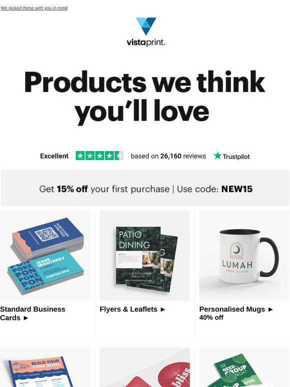 Your personalised product inspiration is in