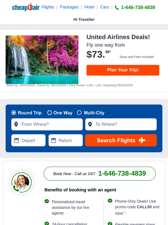 ✈ United Airlines Deals!