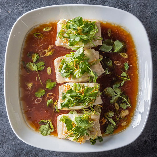 Oven-Steamed Fish with Scallions and Ginger