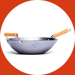 Joyce Chen Classic Series 14-Inch Carbon Steel Wok with Birch Handles