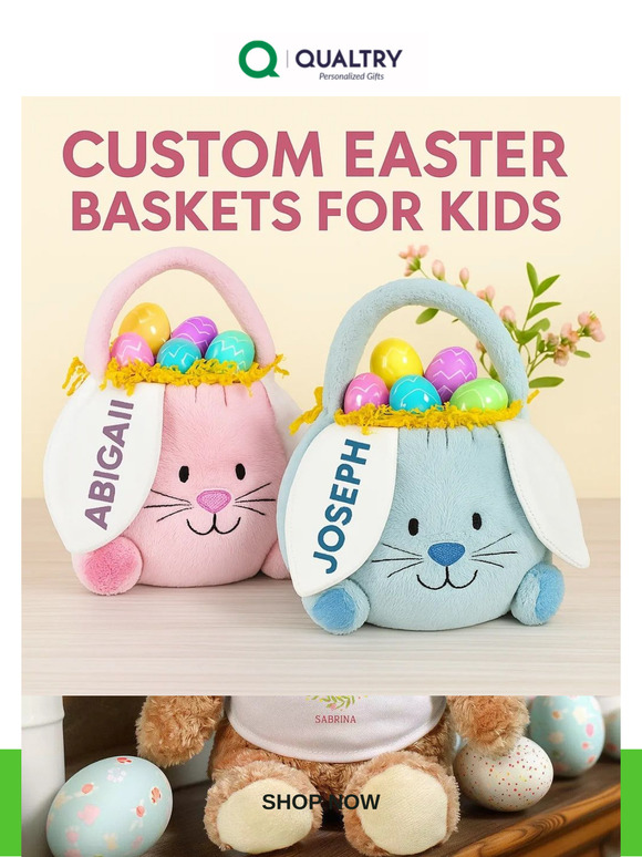 🐥 All New Embroidered Easter Baskets Are Here!